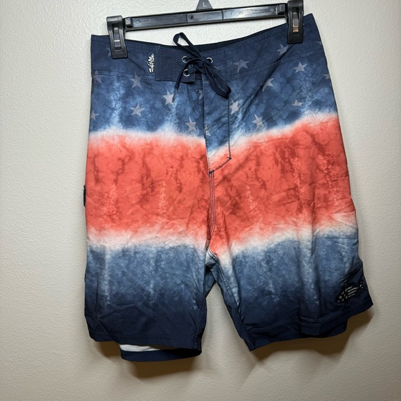 SALT LIFE Ameriskinz Boardshorts Side Pocket Anti-Rash Vapor Stretch Men’s 38 - Picture 1 of 8